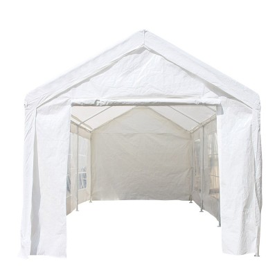 ALEKO Outdoor Canopy Tent with Sidewalls and Windows - 10 X 20 FT - White   565689955
